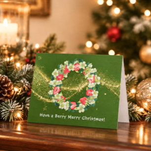 (Aardbei) Kerstmis Kerstkaart Feestdagen Kaart