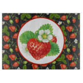 Aardbei keuken betegelde patroon decor fruit snijplank (Voorkant)