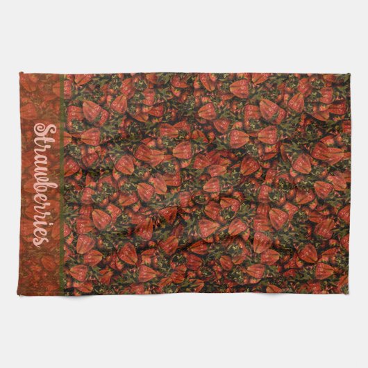 Aardbei keukenhanddoeken (Horizontaal)