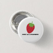 Aardbei Knop | Mooie Fruit-Themabroche Ronde Button 3,2 Cm (Voorkant /achterkant)
