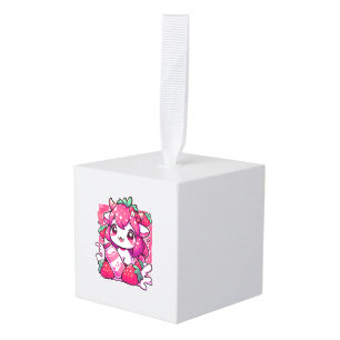 Aardbei Koe Kawaii Anime Aardbei Melk _2_1 Decoratie