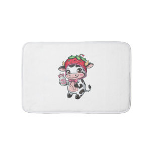 Aardbei Koe Kawaii Anime Aardbei Melk _2 Badmat