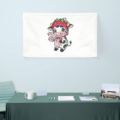 Aardbei Koe Kawaii Anime Aardbei Melk _2 Spandoek (Beurs)