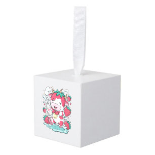 Aardbei Koe Kawaii Anime Aardbeienmelk _4 Decoratie