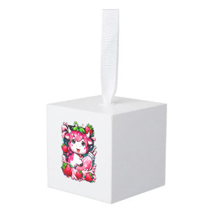 Aardbei Koe Kawaii Anime Aardbeienmelk Decoratie