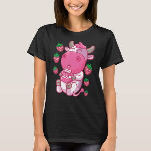 Aardbei Koe Melk Aardbeien Jongens Meisjes Kindere T-shirt