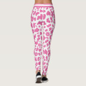 Aardbei koe pickleball (Kleinere tegel grootte) Leggings (Achterkant)