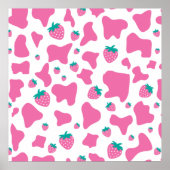 Aardbei-Koe Poster (Voorkant)