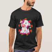 Aardbei Koe Schattige Fruit Koe T-shirt (Voorkant)