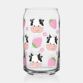 Aardbei Koeien Blikvorm Glas (Voorkant)