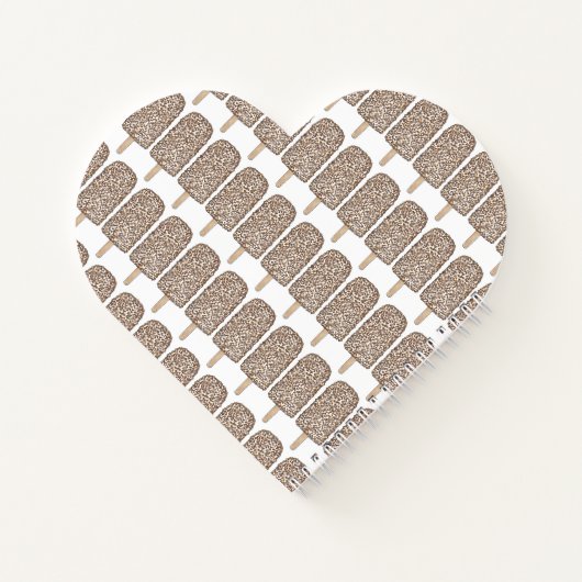 Aardbei Korstaart Eclair Ice Cream Pop Popsiche Notitieboek (Achterkant)