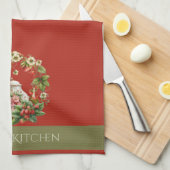 Aardbei krans en theepot Moeder keuken Theedoek (Quarter Fold)