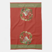 Aardbei krans en theepot Moeder keuken Theedoek (Verticaal)