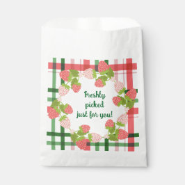 Aardbei Krans Roze en Groene Verjaardag Bedankzakje