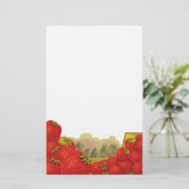 Aardbei  krat Art Stationery Briefpapier (Staand voorkant)