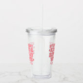 Aardbei Kusjes Verjaardagswensen T-shirt Acryl Acryl Drinkbeker (Rechts)