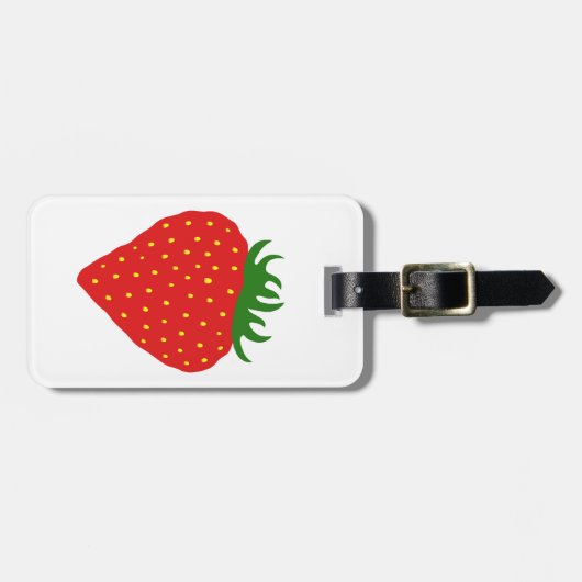 Aardbei label bagagelabel (Voorkant horizontaal)