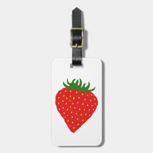 Aardbei label bagagelabel