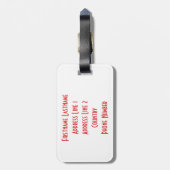 Aardbei label bagagelabel (Achterkant verticaal)