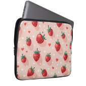 Aardbei laptop hoesje sleeve (Voorkant Rechts)
