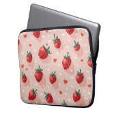 Aardbei laptop hoesje sleeve (Voorkant Links)