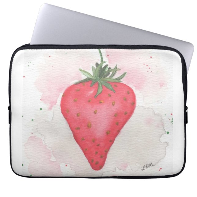 Aardbei Laptop Sleeve (Voorkant)