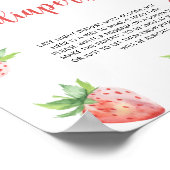 Aardbei \ Late nacht luiers spel Poster (Hoek)