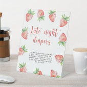 Aardbei \ Late nacht luiers spel Reclamebord Met Voetstuk (Insitu)