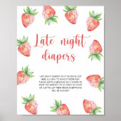 Aardbei \ Late night luierspel Poster (Voorkant)