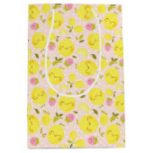 Aardbei Lemon Pink Medium Cadeauzakje (Voorkant)