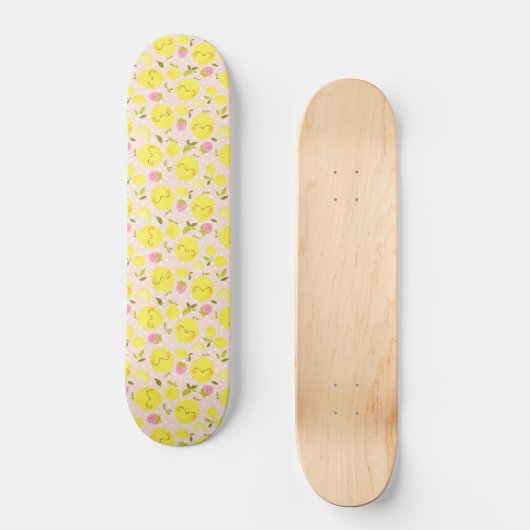 Aardbei Lemon Pink Persoonlijk Skateboard (Voorkant)