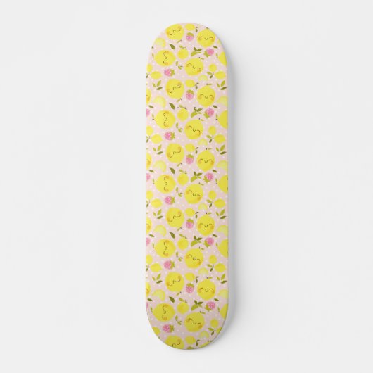 Aardbei Lemon Pink Persoonlijk Skateboard (Voorkant)