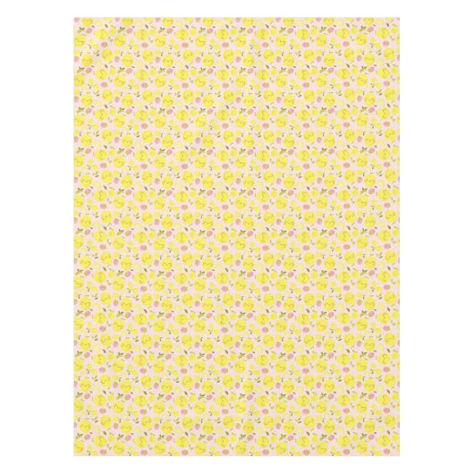 Aardbei Lemon Pink Tafelkleed (Voorkant)
