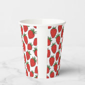 Aardbei | Leuke Fruit-Thema Party Drinkware Papieren Bekers (Links)