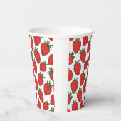 Aardbei | Leuke Fruit-Thema Party Drinkware Papieren Bekers (Rechts)