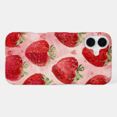 Aardbei Liefde iPhone Hoesje (Achterkant horizontaal)