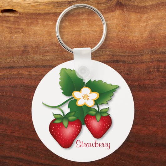 Aardbei liefde voor altijd Sleutelhanger (Voorkant)