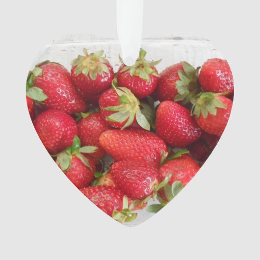 Aardbei liefdesbericht met afbeelding ornament (voorkant)
