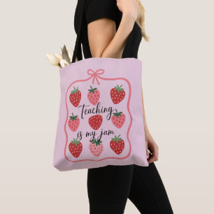 Aardbei Liefhebber Leraar Lesgeven is mijn ding Tote Bag