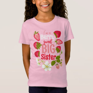 Aardbei lieve grote zus schattig t-shirt