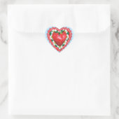 AARDBEI LIEVERD VALENTIJNSDAG HART STICKER (Tas)