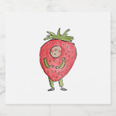 Aardbei Likeurfles Etiket (Enkel label)