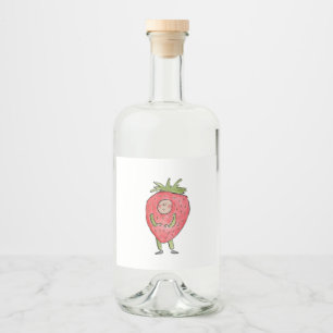 Aardbei Likeurfles Etiket