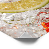 Aardbei Limoen Drank Poster (Hoek)