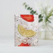 Aardbei-Limoen Drink Briefkaart (Staand voorkant)
