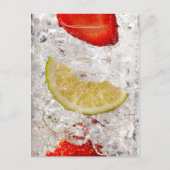 Aardbei-Limoen Drink Briefkaart (Voorkant)