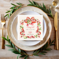 Aardbei lint boog coquette baby shower