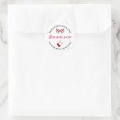 Aardbei lint kers bedankt bakkerij sticker (Tas)