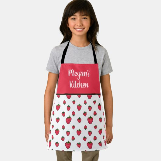 Aardbei Little Chef Daughter's Name van kind Schort (Insitu)