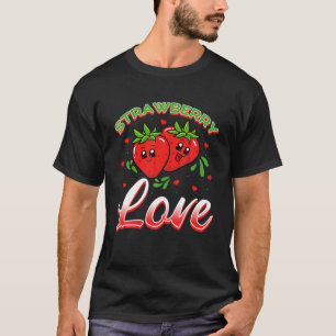 Aardbei Love Funny Summer Fruit Loverdie Foodie T-shirt